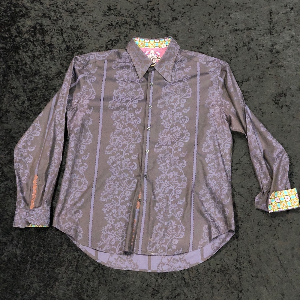 Robert Graham Button Down Long Sleeve Dress Shirt